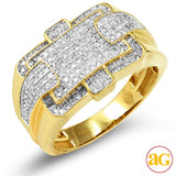 10KY 0.55CTW MICROPAVE DIAMOND MENS RING