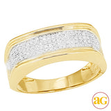 10KY 0.35CTW DIAMOND MENS RING